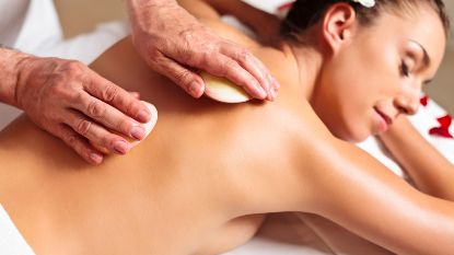 Bild von Lavamuschelmassage